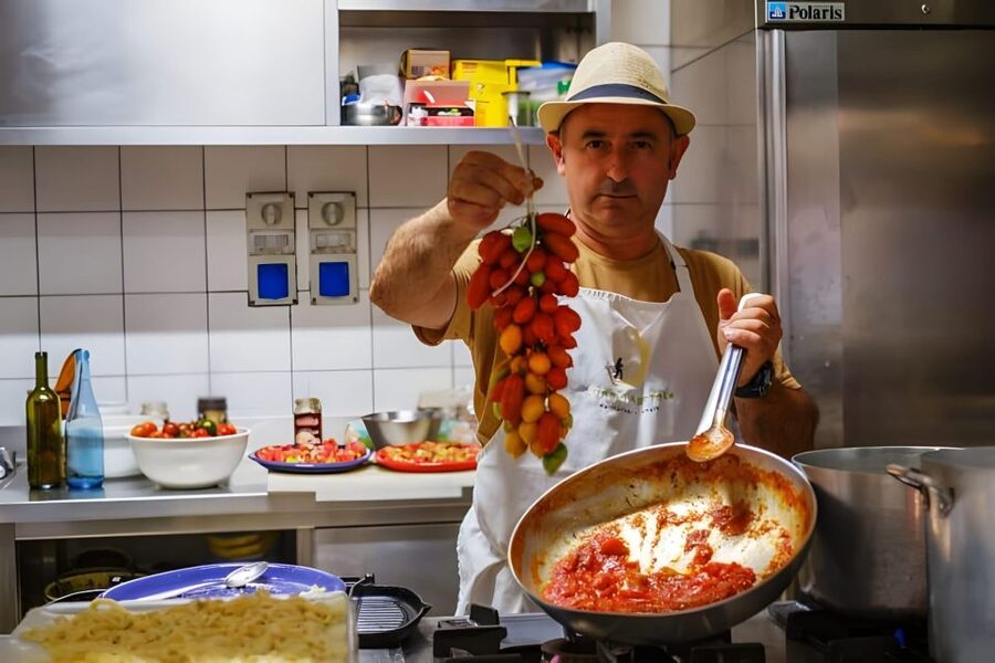Amalfi: Make Gnocchi, Mozzarella and Tiramisù - English instruction and the role of the chef