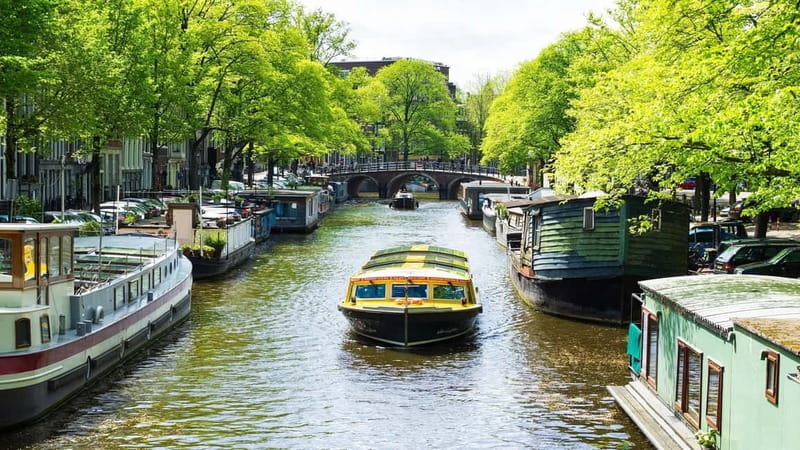 Amsterdam canal cruise with culinary burger or cheese & wine - The burger stop and dinner service