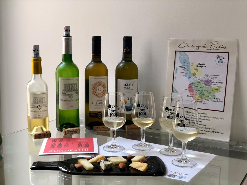Bordeaux wines : tasting with 4 white wines and cheeses - Four glasses, four ways to read a white wine