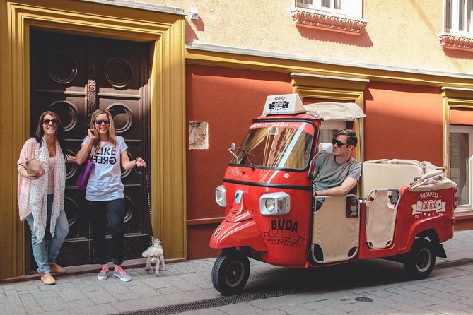 Budapest Private Tuk Tuk Tour with Wine Tasting and Cheese Platter - Vermező and Castle Garden add a local pause