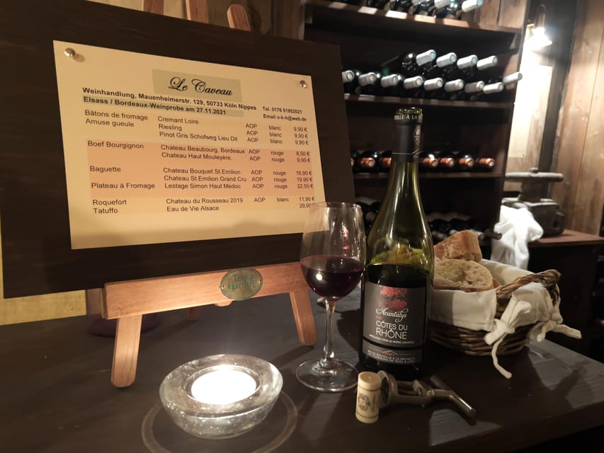 Cologne-Nippes: Cheese and wine with champagne and Grand Cru - An informal social evening, not a formal restaurant service