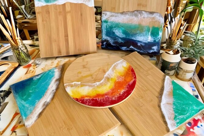 Epoxy Resin Cheese Board Art Class - Booking ahead and planning your day