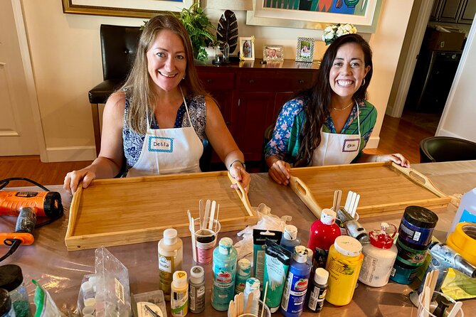 Epoxy Resin Cheese Board Art Class - Paia is the natural setting for a creative stop