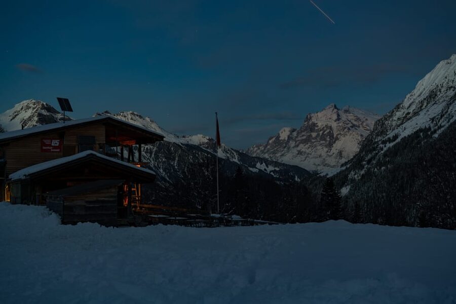From Interlaken: Night Sledding with Cheese Fondue Dinner - Leaving Interlaken for the snowy Alps