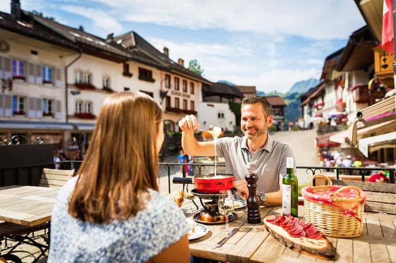 From Lausanne: Gruyères Tour with Train, Chocolate & Cheese - The GoldenPass Panoramic train from Montbovon