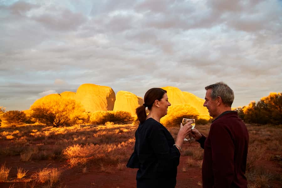 Kata Tjuṯa Sunset Tour with Sparkling Wine and Cheeseboard - A sacred place with stories that are not all for public telling