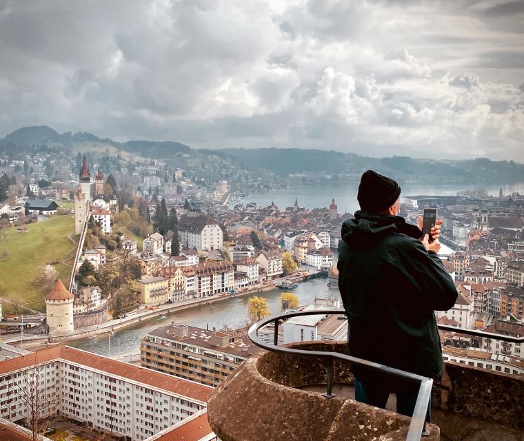 Lucerne CH Tour: Cheese, Chocolate, Chapel Bridge & Chateau - Reaching Lucerne Castle by scenic lift
