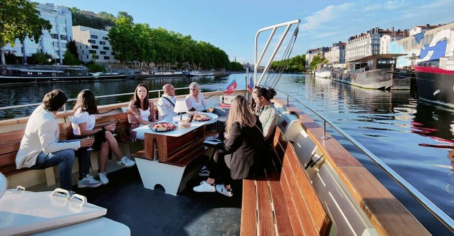 Lyon: City Cruise with Charcuterie, Cheese, and Wine - Boarding at Confluence