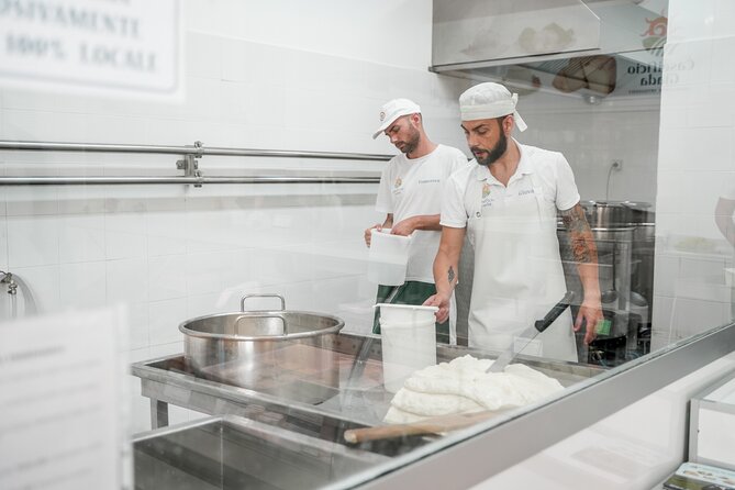 Mozzarella Live Show & Tasting in a Cheese Factory - Watching mozzarella take shape