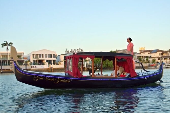 Private, luxury Gold Coast Gondola cruise with cheese & wine - Settling into the gondola with wine and cheese