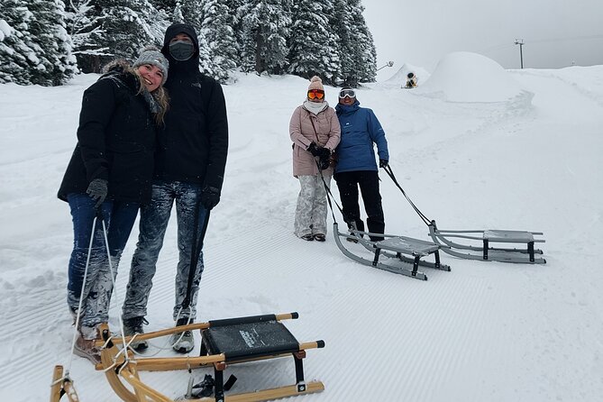 Sledding Cheese Fondue, Chocolate - Chocolate first, then the sled lesson