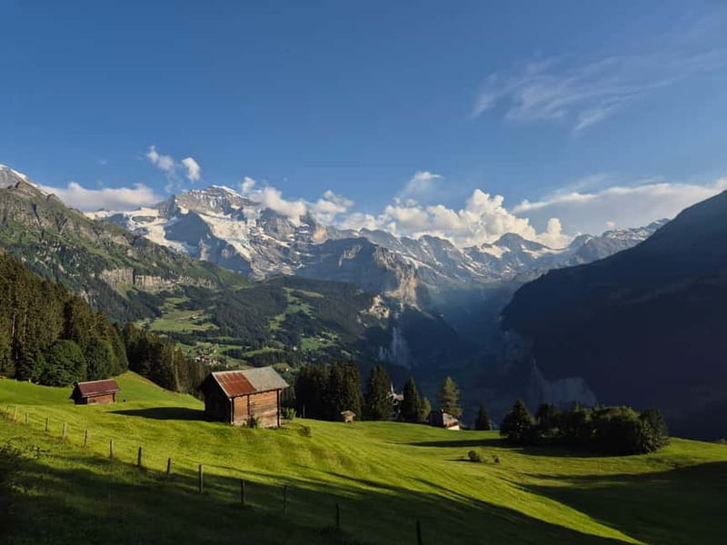 Sunset Hike with Cheese Fondue in Wengen - Returning to Wengen in the fading light