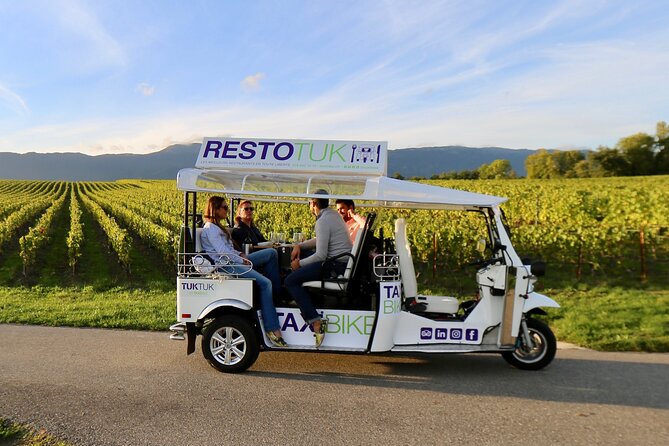 The Private Tuk Tuk Tour with one of The Best Fondues in Geneva! - Lake Geneva, Carouge, or the Old City