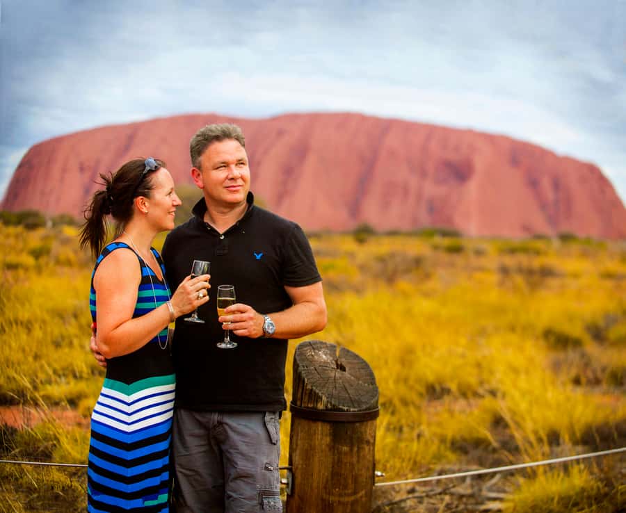 Uluru: Sunset, Sparkling Wine, Cheeseboard & Gourmet BBQ - Sunset viewing with sparkling wine and a cheeseboard