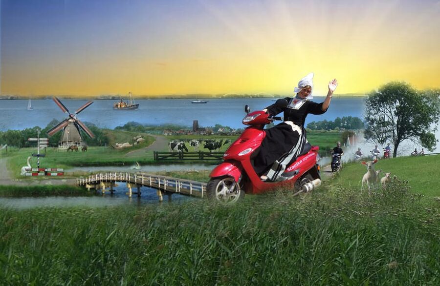 Zaanse Schans: Windmills, Clogs & Cheese by Electric Scooter - Riding through North Holland’s quiet countryside