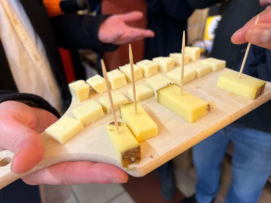 Zurich: Food Tour of 8+ Tastings with Cheeses & Chocolates - The cheese stop earns extra time